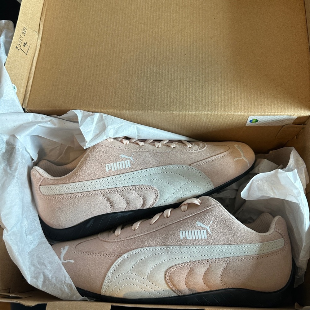 Puma Pink and White Sneakers